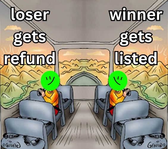 > Meme wins race: GET_TOKENS_ON_DEX
> Meme loses: GET_90%_REFUND

It's literally a win-win for u. Ape in early without the worry of losing all your stash.

Only on 𝕄𝔼𝕄𝔼.𝕋ℝ𝔸𝔻𝔼

¯\(ツ)/¯