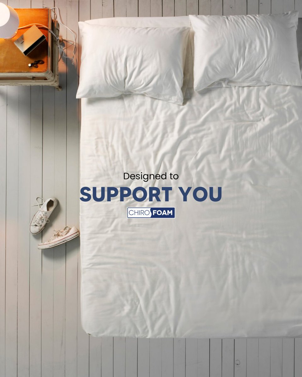 Chirofoam's tweet photo. Align your dreams with reality. Chirofoam mattresses incorporate chiropractor knowledge for optimal spinal health. 🌌🛌  #Chirofoam #DreamSupport https://t.co/KpJ0Br0Utu