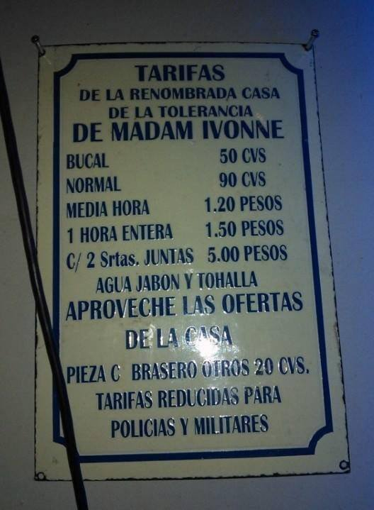 Cuadro tarifario. Placa original de 1923.