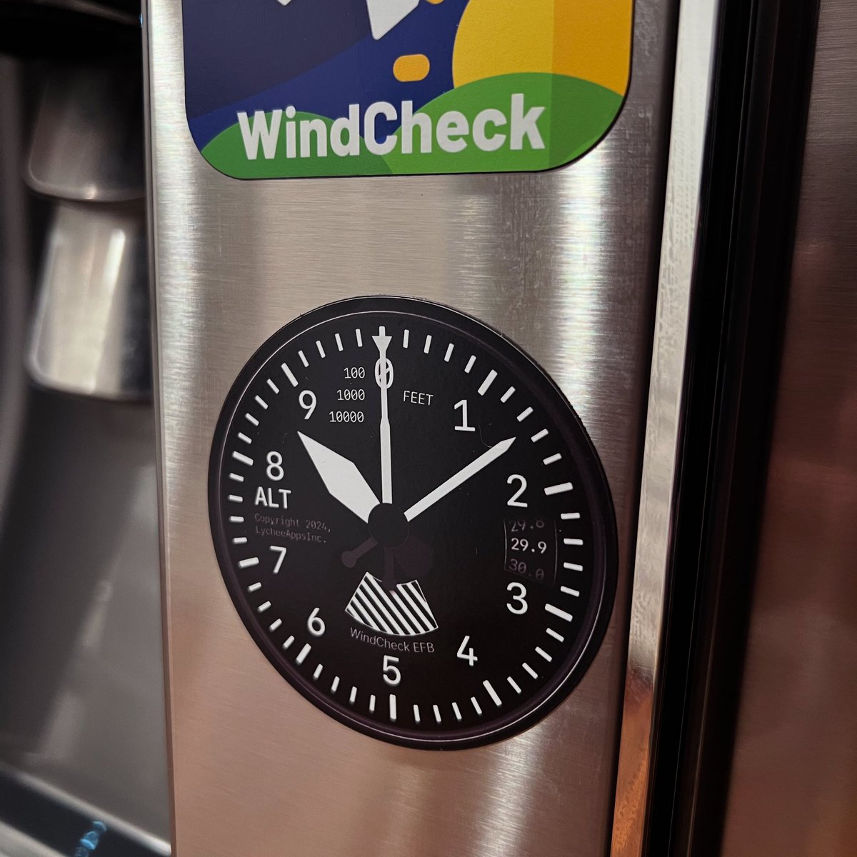 WindCheckEFB's tweet image. ✈️ Get your altimeter magnets here! stickermule.com/windcheck