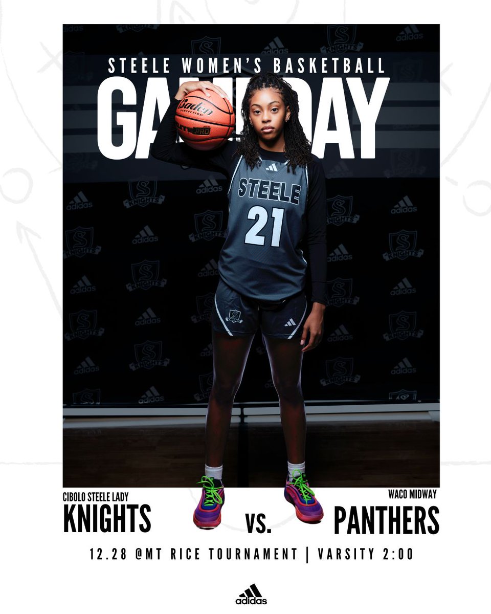 Day 2 of the MT Rice Tournament in Waco, Tx.  GAMEDAY!!!!!!  Today means that the Lady Knights are in action against Waco Midway to get to the Championship Game.  Let's GOOOOOOO!
#mtricetournament  #SteeleLadyKnightsBasketball #KnightNation