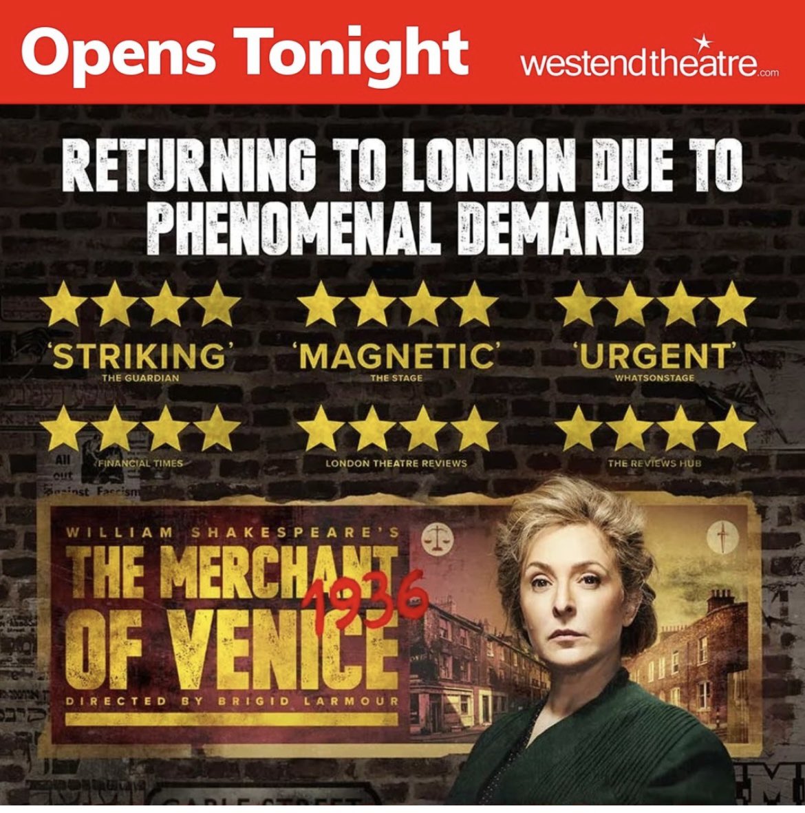 We open tonight after reimagining and re-examining scenes with a freshness that make this piece ALIVE more than ever before - it feels very exciting to be bringing this to <a href="/TrafTheatre/">Trafalgar Theatre</a> - catch us on the west end this month 💥🥳