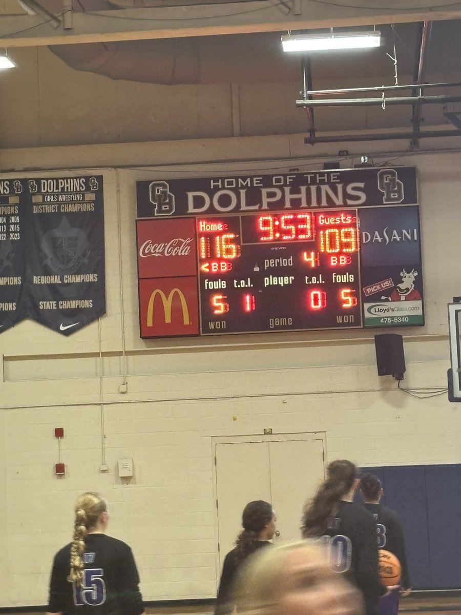 A real defensive battle for the RRHS boys team today😂 boys came out with the 116-109 OT win!