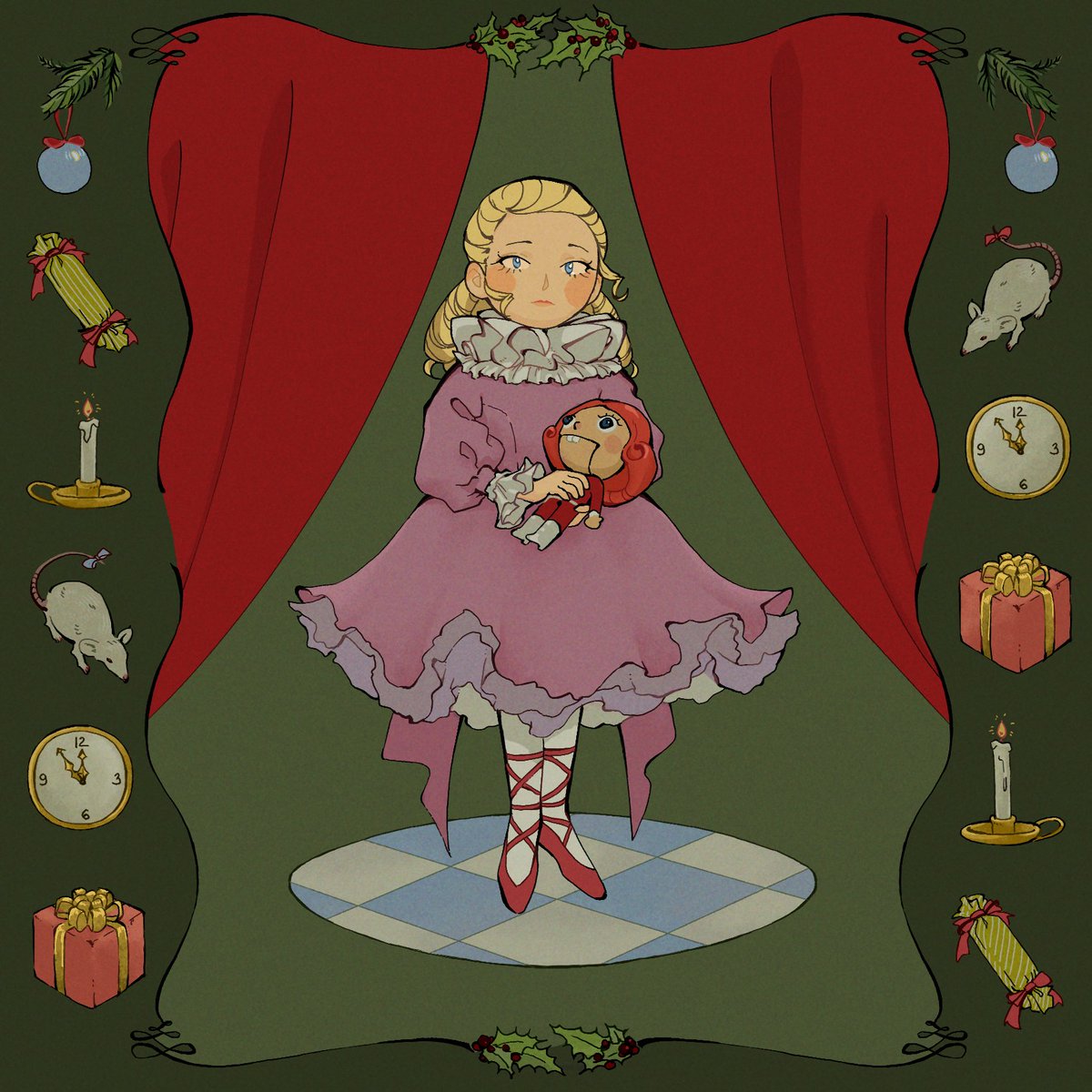 naruniko's tweet photo. Clara's journey 🐁

#illustration #Christmas #nutcracker #nutcracker_fantasy https://t.co/raPOCH9uEx
