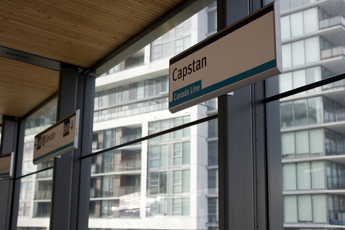 gotovan's tweet image. 12月20日、リッチモンドに新たに追加されたカナダラインの「Capstan駅」。#translink #canadaLine #capstan