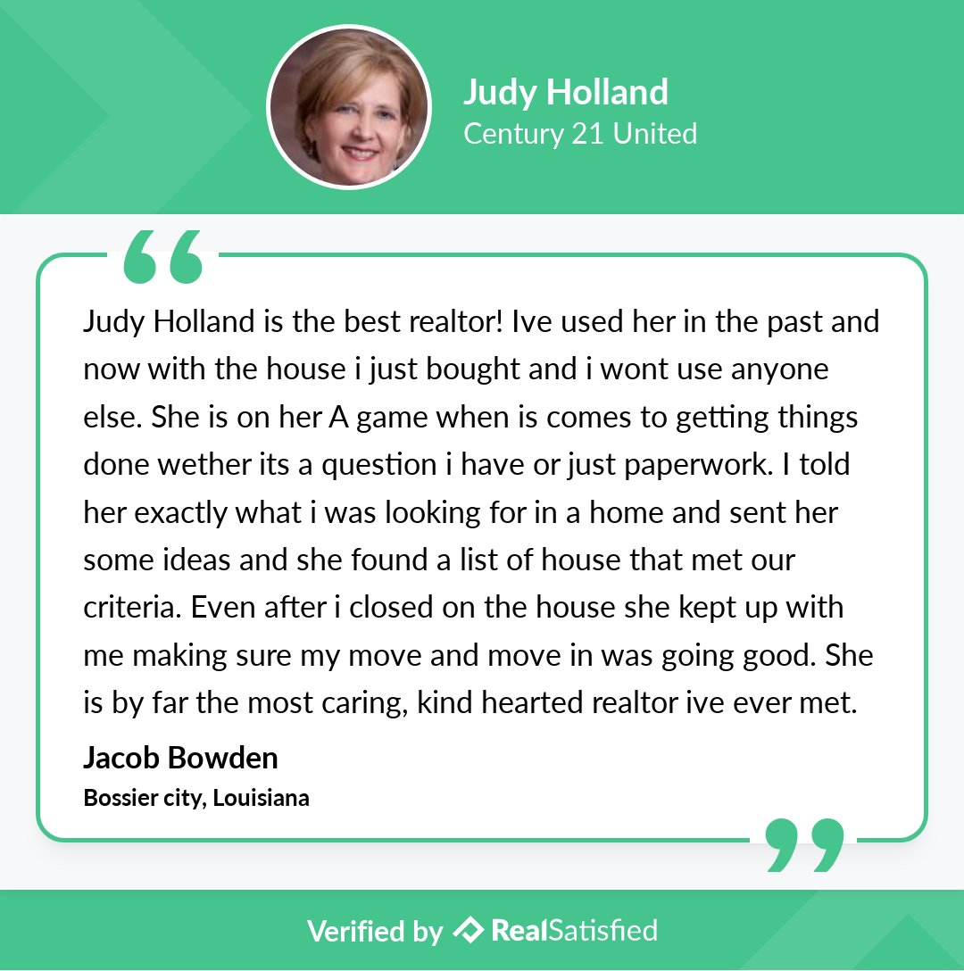 There’s nothing like a happy client, is there? realsatisfied.com/Judy-Holland-1 via <a href="/realsatisfied/">RealSatisfied</a>