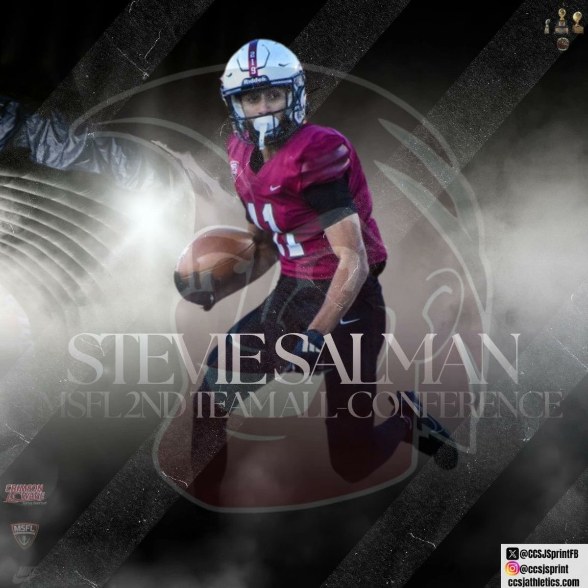 CoachZackJ74's tweet photo. "Banner" year for our wide receiver room! 

@SalmanStevie: All-time leader in receiving yards (school)

@Trey_Simmons15: Bounce back year!!!!!!!

@Tri_sportZ05: Single game rushing record (school)

#Family 
#Physicality 
#501stLegion https://t.co/vLg3azC4NI