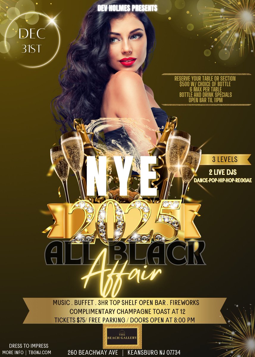 problem4u1230's tweet photo. Celebrate the start of 2025 at the ultimate Bayshore New Year’s Eve party. With two DJs, a red carpet entrance, and an unforgettable vibe, this is the event you don’t want to miss.

Get your tickets now !

https://t.co/t7TuQSxNCt https://t.co/q5nzMCkwK0