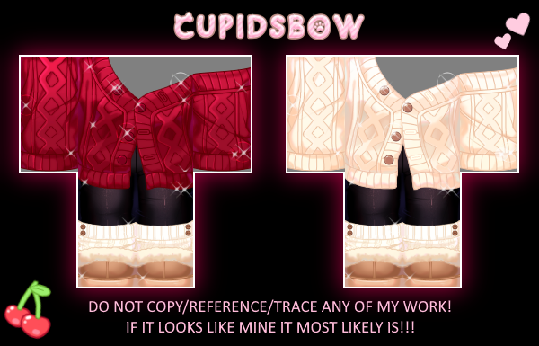 💕Cozy sweaters for the season💌🎀
Hope you all had a nice holiday!
Available at Paramnesia ❣️
#roblox #robloxart #RobloxDev #RobloxDown #robloxdeveloper #robloxdesign #robloxdesigner #robloxclothes #robloxclothing #robloxdesigns #robloxdevs #robloxugc #royalehigh #robloxavatar