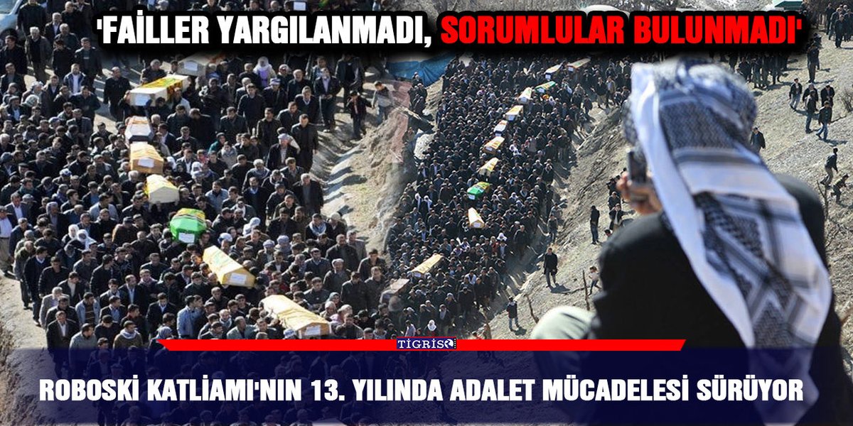 alikenanoglu's tweet image. Roboski Katliamı&apos;nın 13. yılında adalet mücadelesi sürüyor #RoboskiİçinAdalet 

Şırnak Roboski köyünde 28 Aralık 2011’de Türk Silahlı Kuvvetleri’ne (TSK) ait F-16 uçaklarının bombardımanıyla 34 sivilin öldürülmesinin üzerinden 13 yıl geçti.