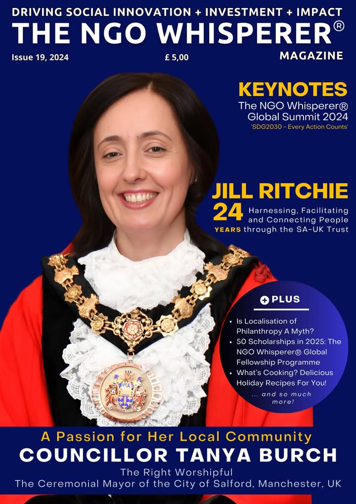 📢 NEW ISSUE: Happy holidays! 
I’m thrilled to present Issue 19, 2024, of #TheNGOWhispererMagazine featuring Councillor <a href="/tanyaburch/">Tanya Burch</a>, The Right Worshipful, The Ceremonial Mayor of the @CityofSalford.   ngowhisperer.com/magazine.
@carolyneaopinde
@thengowhisperer 
#magazine