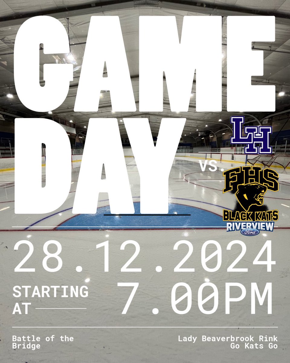 FHSBlackKats's tweet photo. 📣Gameday📣
After a short break for Santa 🎅🏼 to come to town, the Black Kats are back to the LBR for a make up game vs LHHS. Another edition of the battle of the bridge takes place at 7:00pm.
#gokatsgo https://t.co/E2CaUPp0gm