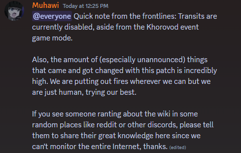 NoiceGuy_'s tweet photo. Message from the team that runs the #EscapefromTarkov wiki 😎🤌 https://t.co/9pZCoFOY03