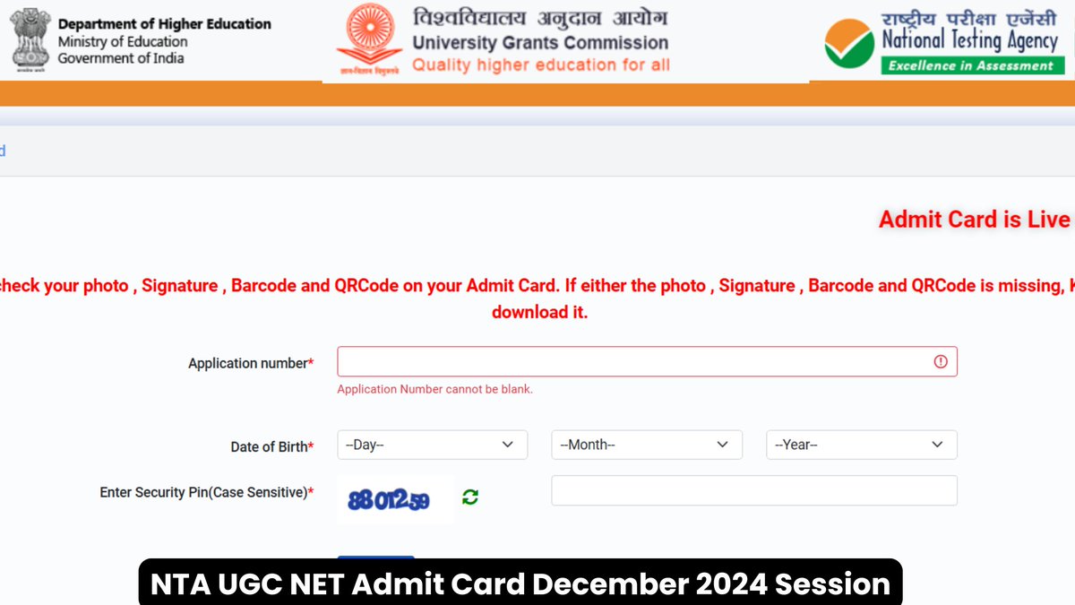 bharatislivecom's tweet image. bharatislive.com/nta-ugc-net-ad…
UGC NET Aspirants! The Admit Card for the December 2024 Session is OUT! 📝✨
📅 Exam Date: 3rd January 2025 to 16th January 2025
🔗 Download Now
#UGCNET2024 #AdmitCardOut #ExamReady #NTANews
#bharatislive