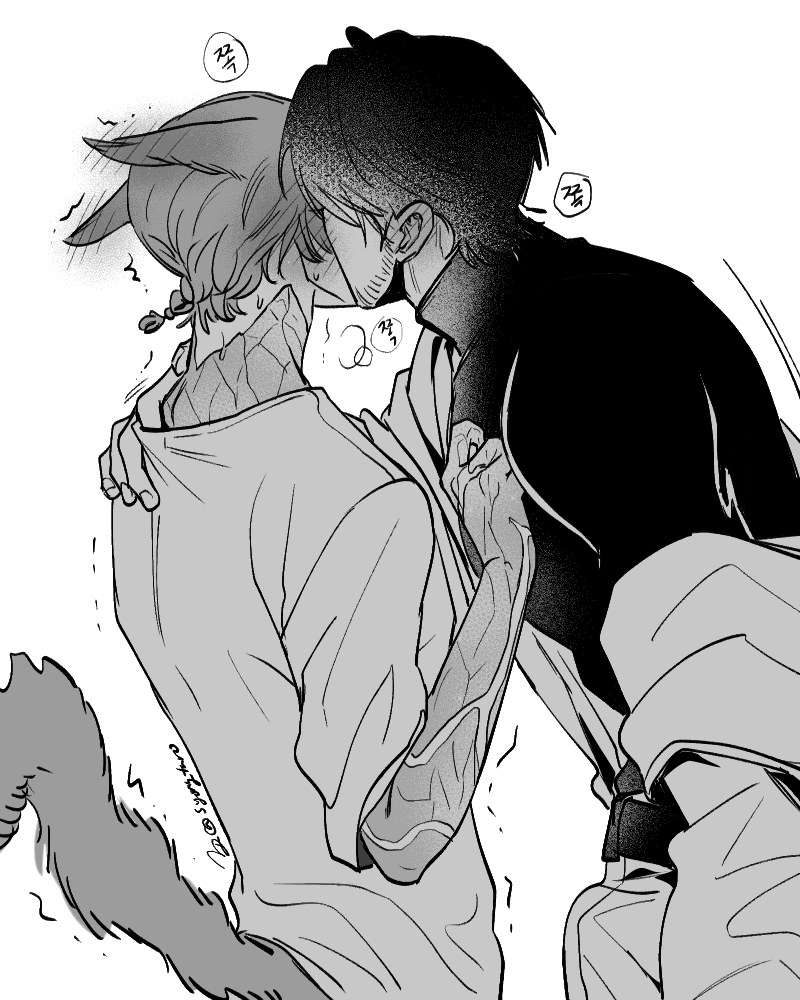 머뎌롸
오늘도 라하가 꼬셨어요(?)