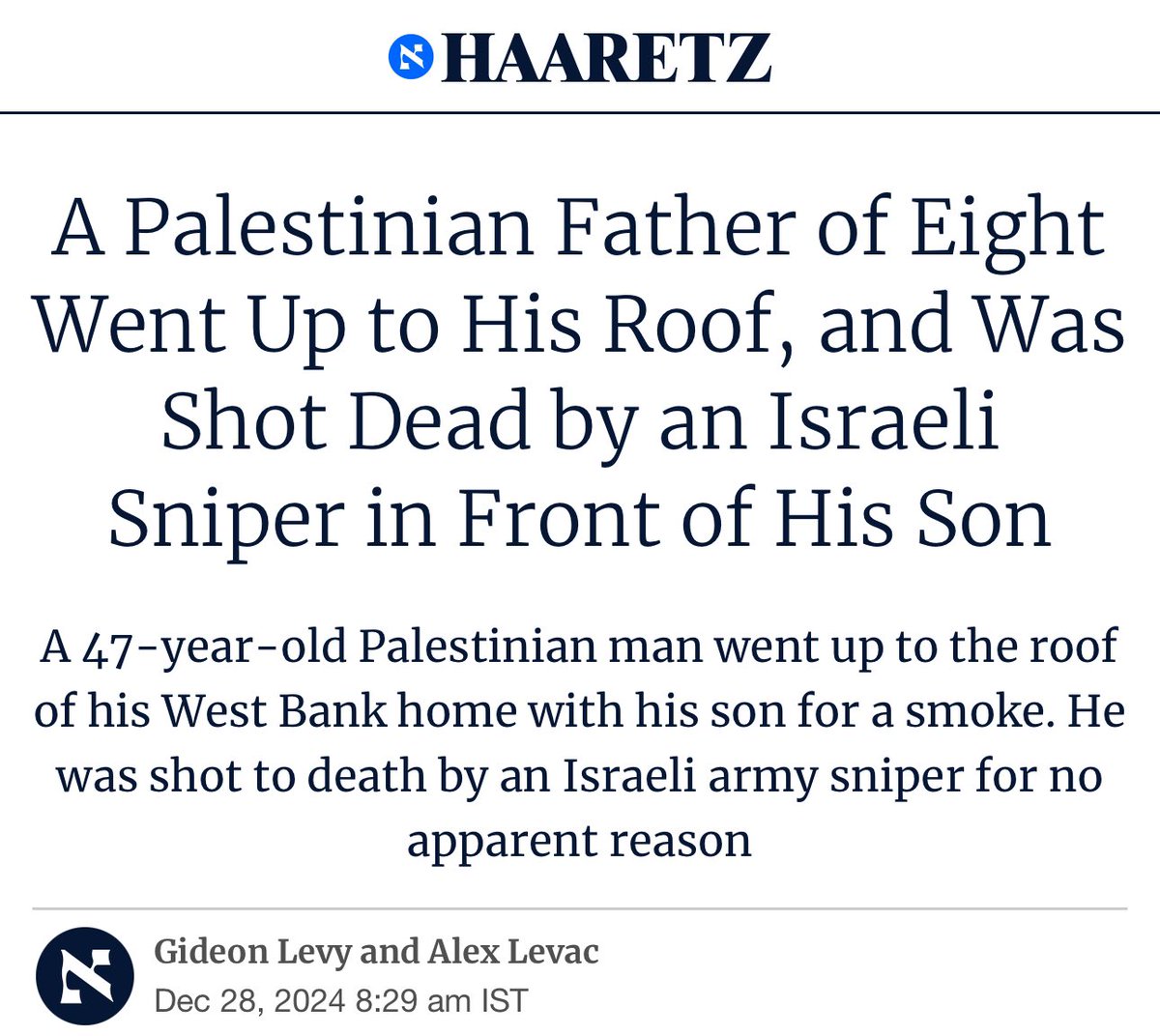 AssalRad's tweet image. This was in the West Bank, they kill Palestinians for sport.