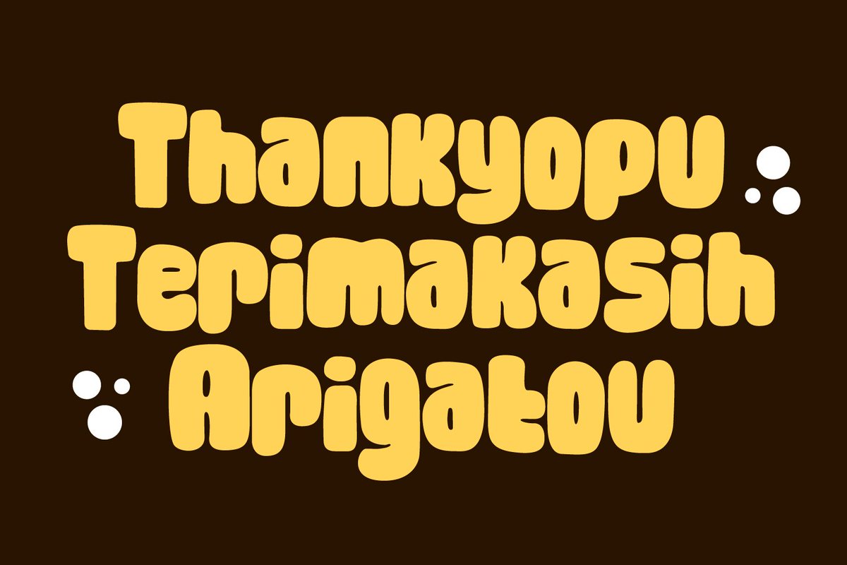 graffitype's tweet photo. Proudly Present Our Newest Bold Font, Sweet Banana.

Created by @graffitypestudio 

Included:
- OTF, TTF, WOFF File
- Numeral &amp; Punctuation
- PUA Encoded
- Easy Installation
- Work in Many Software

Start from 15$ for Dekstop License, feel free to send us a message. https://t.co/MLid8d5ZvU
