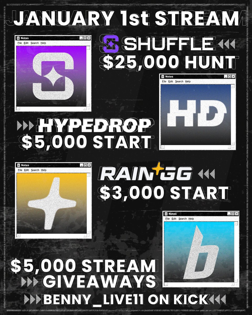 🚨Jan 1st 8:00 AM EDT, we will go live with a JUICER of a balance! 🚨

Thank you to my sponsors for making this happen! We are going to start New Years with a BANGER! 

💵$5,000 MINIMUM GIVEAWAY throughout the stream be there! (Of course if we get juiced, we'll juice you guys)💵