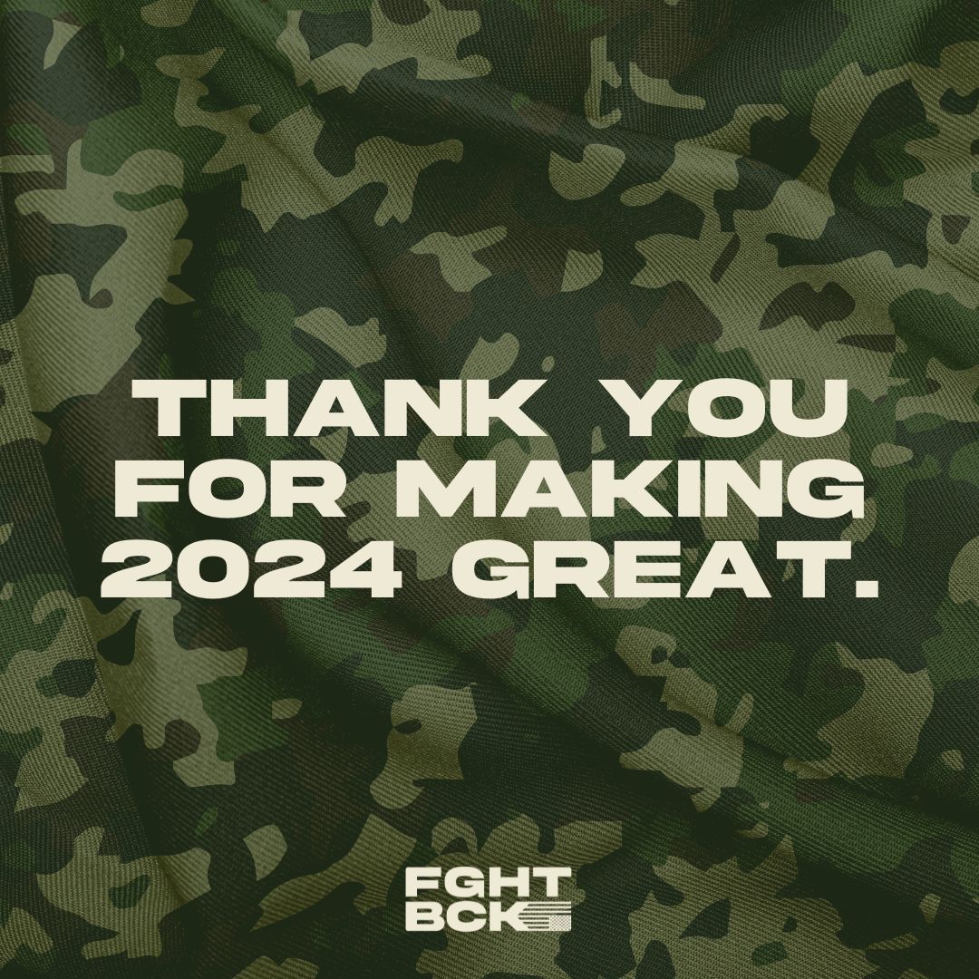 FGHTBCK_US's tweet photo. As the year comes to a close, we want to thank you for standing with FGHT BCK. Your support helps us champion freedom and resilience. Here’s to an even stronger 2025. 

Explore our collection at https://t.co/e8TQoVxRzp. https://t.co/EWPv9xcuEc