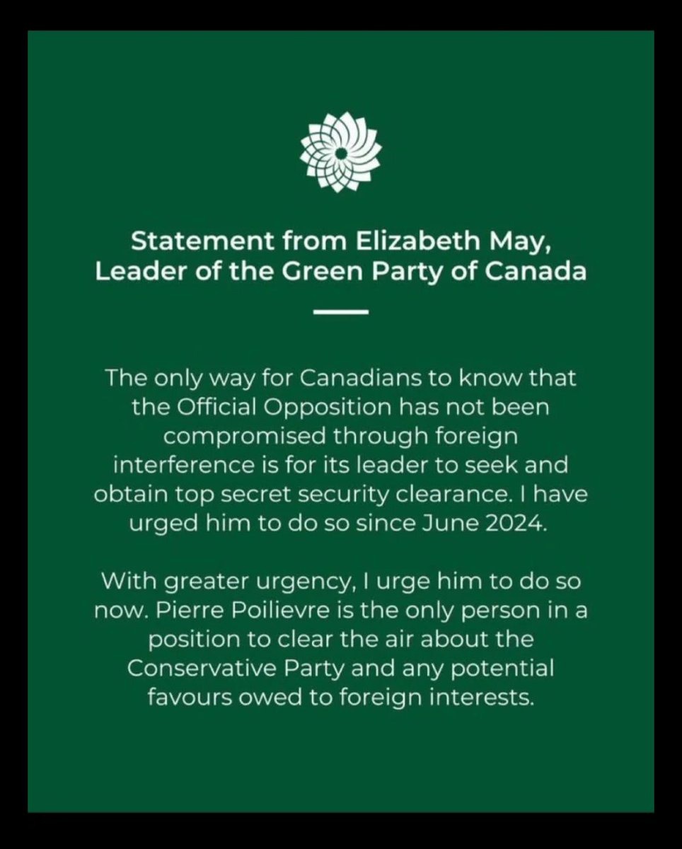 Once again, <a href="/PierrePoilievre/">Pierre Poilievre</a> NEEDS to get security clearance before running for PM. Not to do so should be criminal.