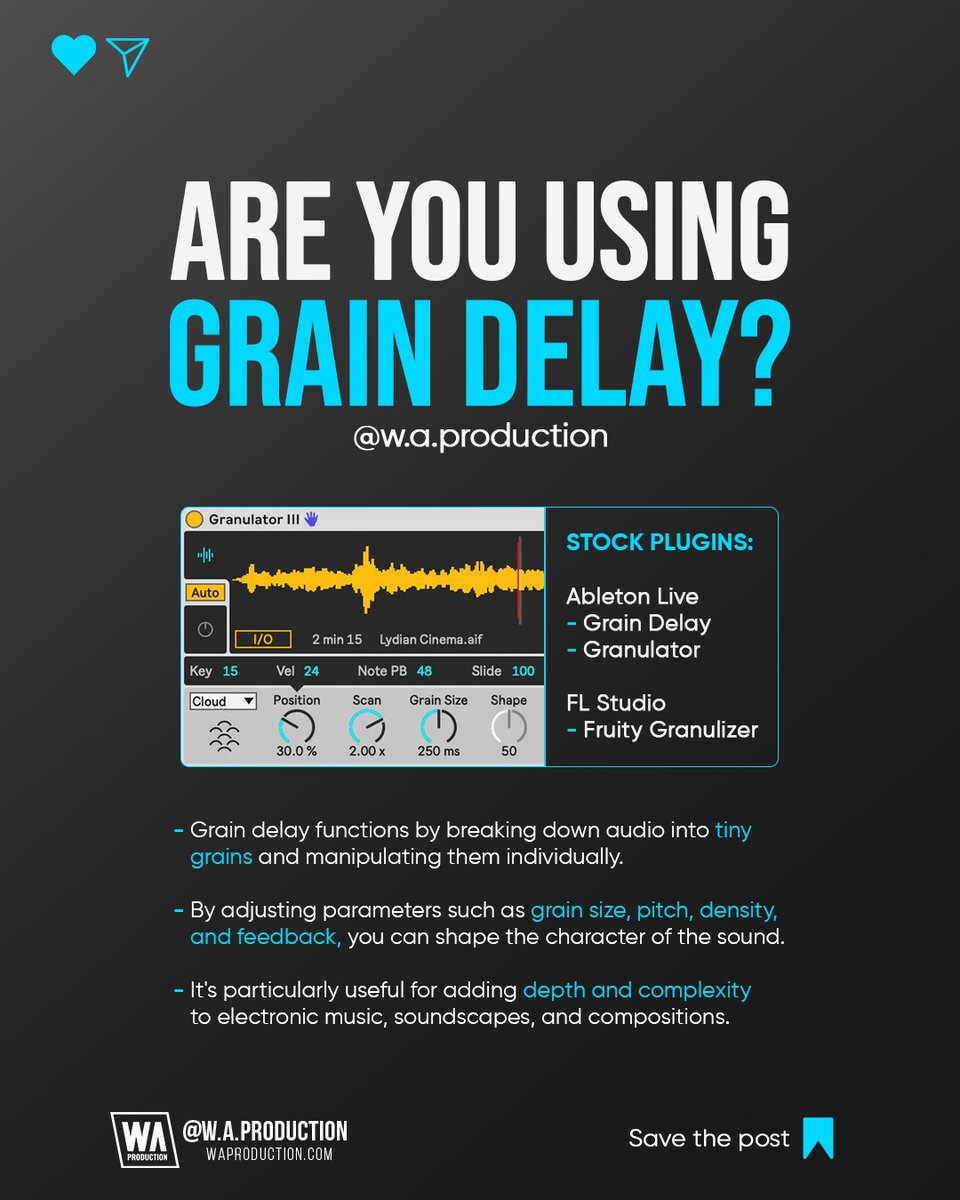 Enhance your sound with grain delay effects!
