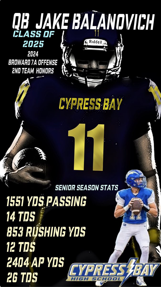 AthElite Reporter (@upstatesportz) on Twitter photo <a href="/CollegeFBPortal/">College Transfer Portal</a> Coaches, when y’all done searching through the portal for a game changer,👀no further he’s right ⬇️<a href="/JakeBalanovich/">Jake Balanovich</a> easily competed in one of Americas hardest 🏈HS divisions to play against. <a href="/ReadyBroward/">Broward County, FL</a> 7A 2nd Team Offense Honors. <a href="/NavyFBrecruit/">Navy Football Recruiting</a> <a href="/ArmyFB_Recruit/">Army Football Recruiting</a> <a href="/CollegeFBPortal/">College Transfer Portal</a> Coaches, when y’all done searching through the portal for a game changer,👀no further he’s right ⬇️<a href="/JakeBalanovich/">Jake Balanovich</a> easily competed in one of Americas hardest 🏈HS divisions to play against. <a href="/ReadyBroward/">Broward County, FL</a> 7A 2nd Team Offense Honors. <a href="/NavyFBrecruit/">Navy Football Recruiting</a> <a href="/ArmyFB_Recruit/">Army Football Recruiting</a>