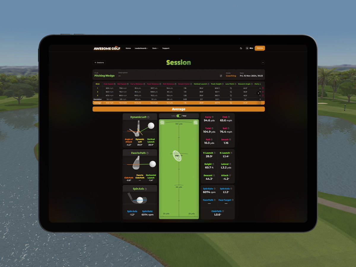 awesome_golfing's tweet photo. Have you used Awesome Golf Insights yet? 🔍

Log in today to analyse and compare data from Sessions, Club Comparisons, Club Distances, Leaderboards and Competitions! 

#awesomegolf #golf #simgolf #golfsim #golfsimulator #virtualgolf https://t.co/N9kawEYSbM