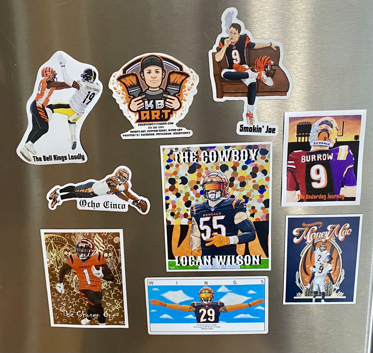 KBArtCincy's tweet photo. 🚨Bengals-Broncos Giveaway 🚨
Haven’t done one in a while..so let’s go.  Rules: RT &amp; Be a follower.  That’s it.  Win my set of art magnets.  
Winner picked at the beginning of 4th quarter.  Let’s Go! Who Dey! https://t.co/V1PpohbF6k