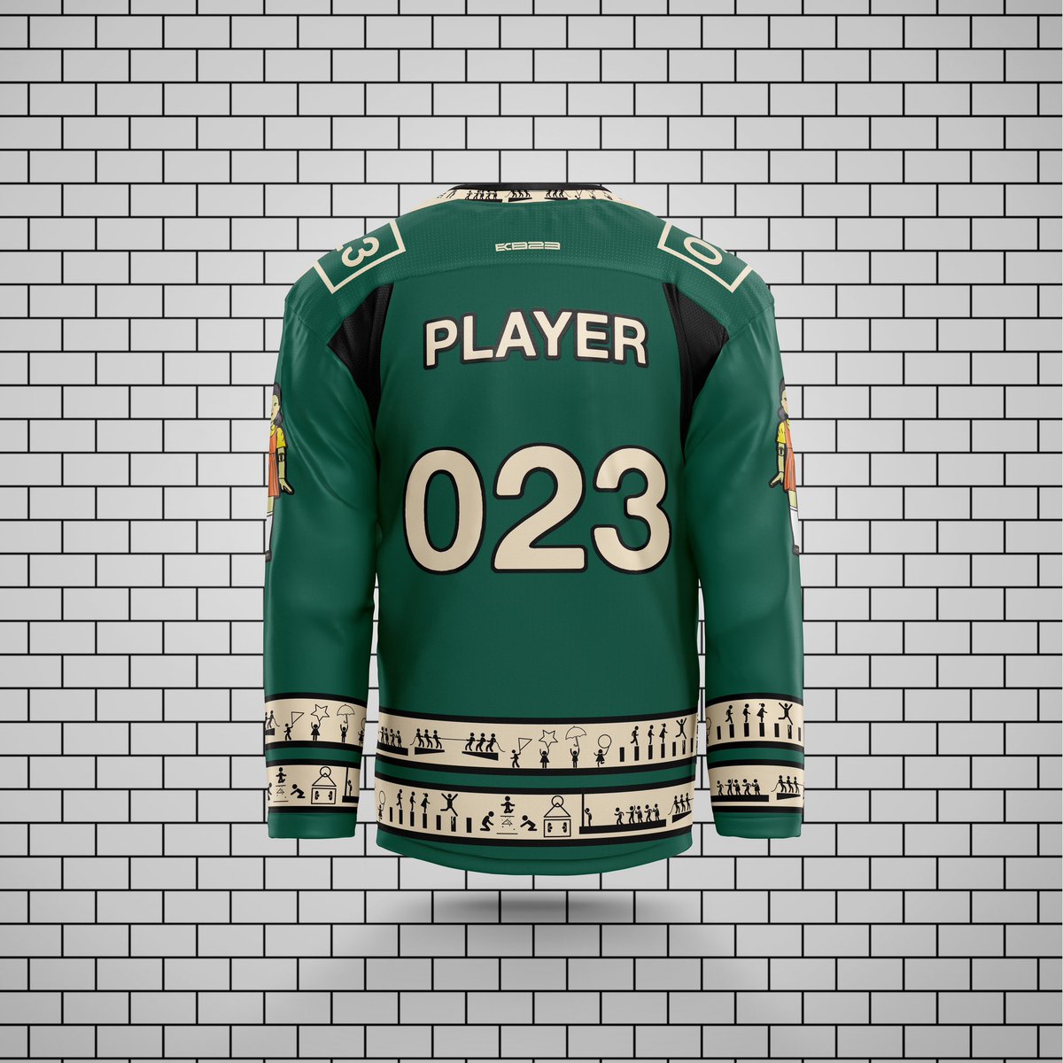 KB23DESIGNZ's tweet photo. Squid Game inspired hockey jerseys go live on the site in 45 minutes!!!

Don’t sleep!

https://t.co/cnSyHpUBcX https://t.co/wowdnPQsm2