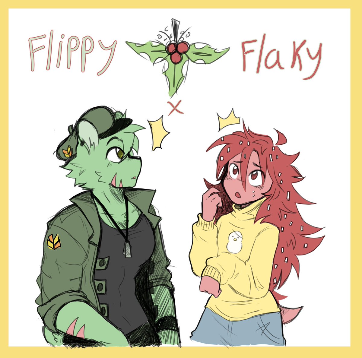 kashtacorico7w7's tweet image. Pequeño Regalo atrasado para ustedes parte 1/3 #happytreefriends #flippyxflaky 

El próximo será de Nutty 😋