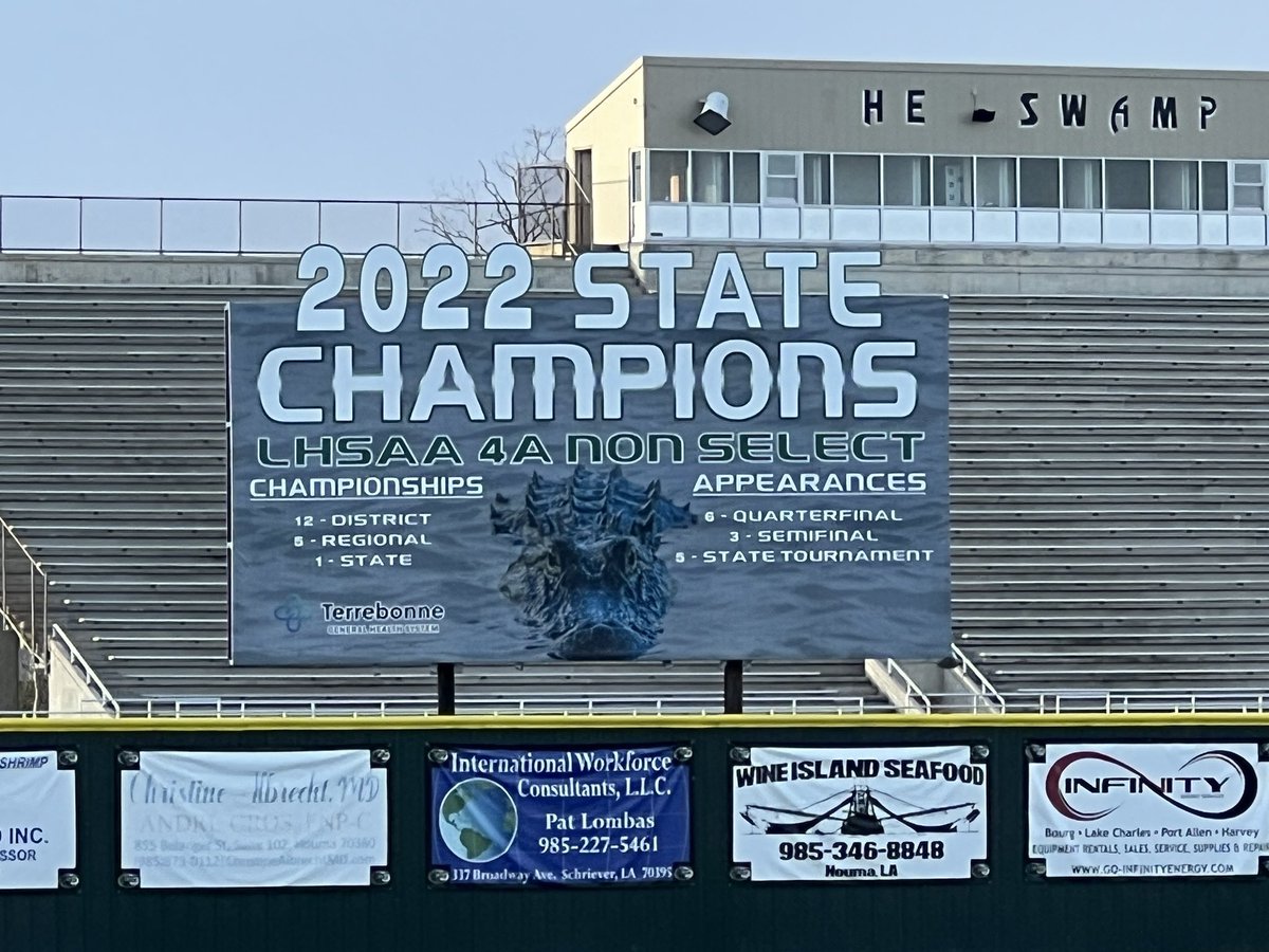 HSBaseballField's tweet image. South Terrebonne High School (Bourg, Louisiana) #GoGators @STHS_BASE @GeauxPrepsLA @PrepBaseballLA @2DsportsLA @LAClass4A @LSL_Sportsline @AlexArmandPBR #HsBaseballFields