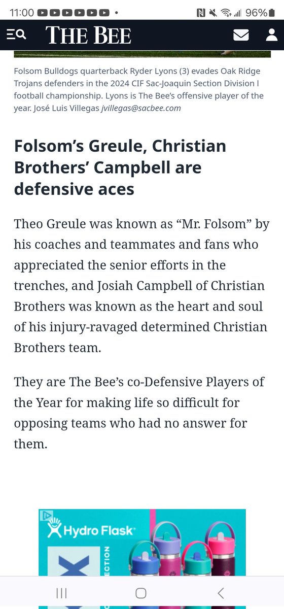 Josiah Campbell 2025 ATH/LB. 6'1 215 GPA 3.75 (@josiahc47537123) on Twitter photo Thank you <a href="/SacBee_JoeD/">Joe Davidson</a> for awarding
Me and <a href="/TGreule/">Theo Greule | 6’2” 260 | 2025 | DL</a> Co-DPOY for 2024
<a href="/CoachMorla/">Larry Morla</a> <a href="/Coach_MHansen/">Miles Hansen</a>
<a href="/CalHiSports/">Cal-Hi Sports</a> <a href="/DanielJPoulter/">Daniel Poulter</a>
<a href="/WCPSacramento/">West Coast Preps Sacramento</a> <a href="/NorCal_Football/">NorCal Football Guys</a>
<a href="/CoachTedmon/">Scott Tedmon</a> <a href="/PremierPrepsNMP/">Nick Pecoraro</a>
<a href="/BrandonHuffman/">Brandon Huffman</a> <a href="/dlinevids1/">DLineVids</a>
<a href="/thompsonsctg/">BT THOMPSON</a> <a href="/streetsavvyGMG/">Coach D. Leach (H.U.) 🇺🇸💯</a>
<a href="/bigwillmentors/">Big Will Mentors</a> Thank you <a href="/SacBee_JoeD/">Joe Davidson</a> for awarding
Me and <a href="/TGreule/">Theo Greule | 6’2” 260 | 2025 | DL</a> Co-DPOY for 2024
<a href="/CoachMorla/">Larry Morla</a> <a href="/Coach_MHansen/">Miles Hansen</a>
<a href="/CalHiSports/">Cal-Hi Sports</a> <a href="/DanielJPoulter/">Daniel Poulter</a>
<a href="/WCPSacramento/">West Coast Preps Sacramento</a> <a href="/NorCal_Football/">NorCal Football Guys</a>
<a href="/CoachTedmon/">Scott Tedmon</a> <a href="/PremierPrepsNMP/">Nick Pecoraro</a>
<a href="/BrandonHuffman/">Brandon Huffman</a> <a href="/dlinevids1/">DLineVids</a>
<a href="/thompsonsctg/">BT THOMPSON</a> <a href="/streetsavvyGMG/">Coach D. Leach (H.U.) 🇺🇸💯</a>
<a href="/bigwillmentors/">Big Will Mentors</a>