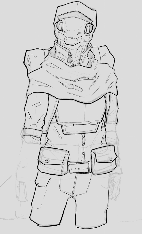 Knerbus's tweet photo. doodle of a guy that won't be finished, not liking the direction of the outfit https://t.co/XPqQmDY1TD