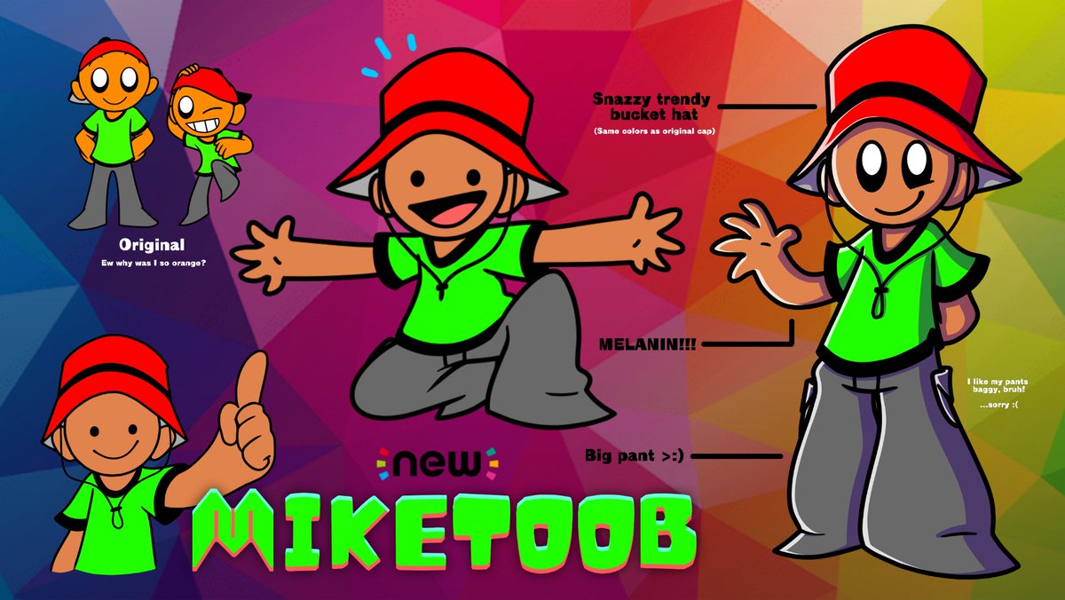 MikeToob's tweet image. Introducing the NEW MikeToob! :D
Been thinking about doing this for... longer than I'd like to admit. The new design is way truer to my real self, especially throughout the past year. Normally I fear change. I uhh- I still do, but this is a worthy exception. :T