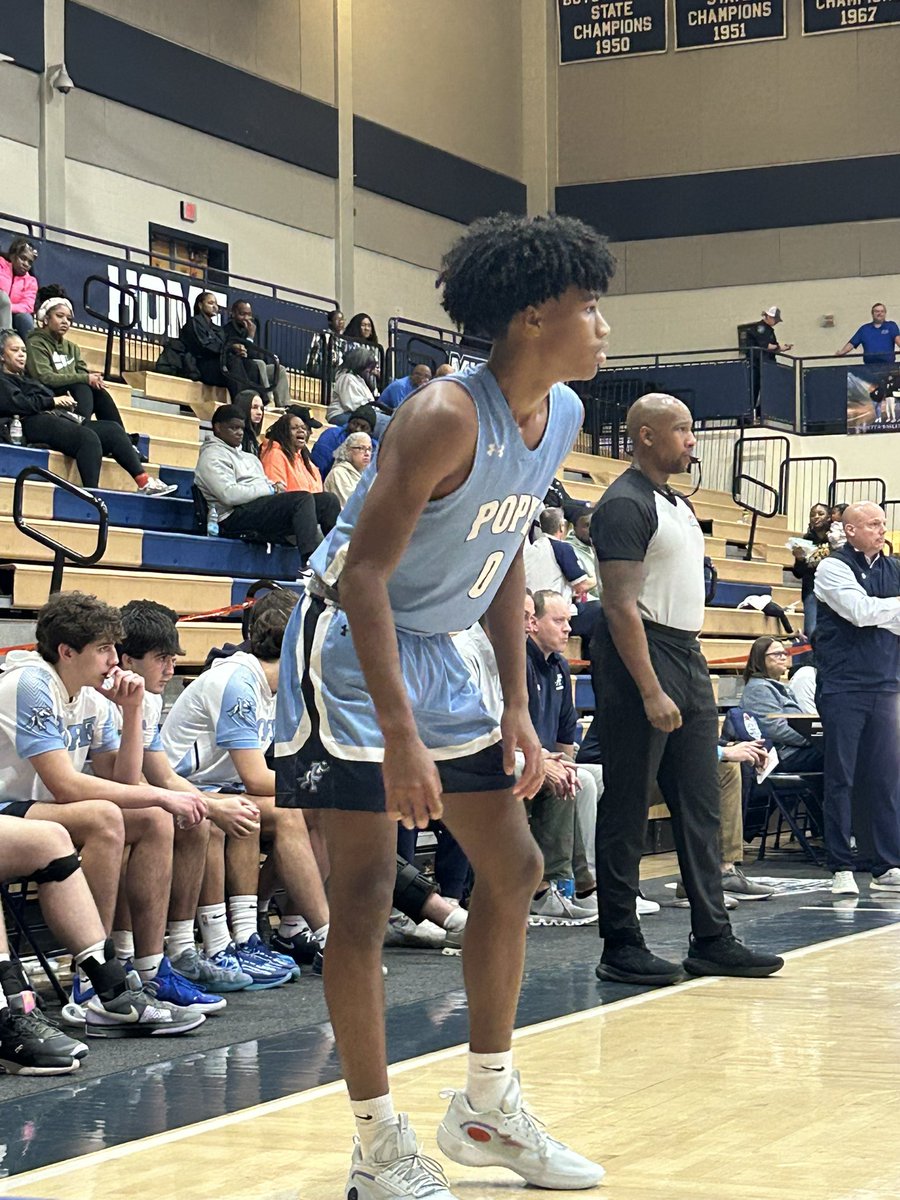 2027 W Elijah Grimes has been stepping up for Pope while Zach Bleshoy is out with an injury. He scored 20 points today and had 23 in their previous game.

Made 4 3’s, converted on some off-hand finishes in traffic, used his athleticism on defense.

<a href="/PopeBasketball/">Pope Basketball</a> <a href="/LemonStClassic/">Lemon Street Classic</a>