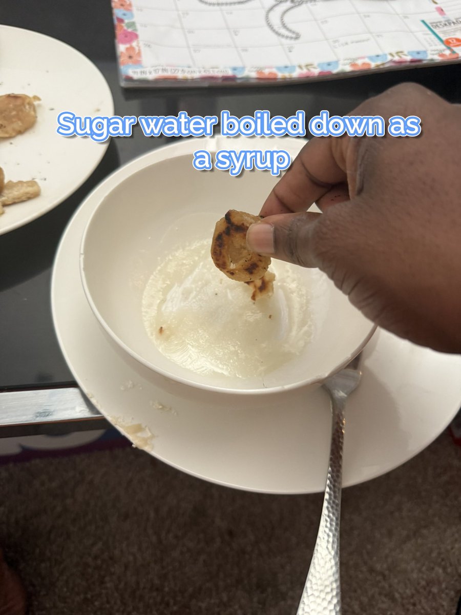 Only have enough money to spend five dollars a day on food 

They wanna have cooked bread balls  . With a microwaved syrup.  And spent $4.56.