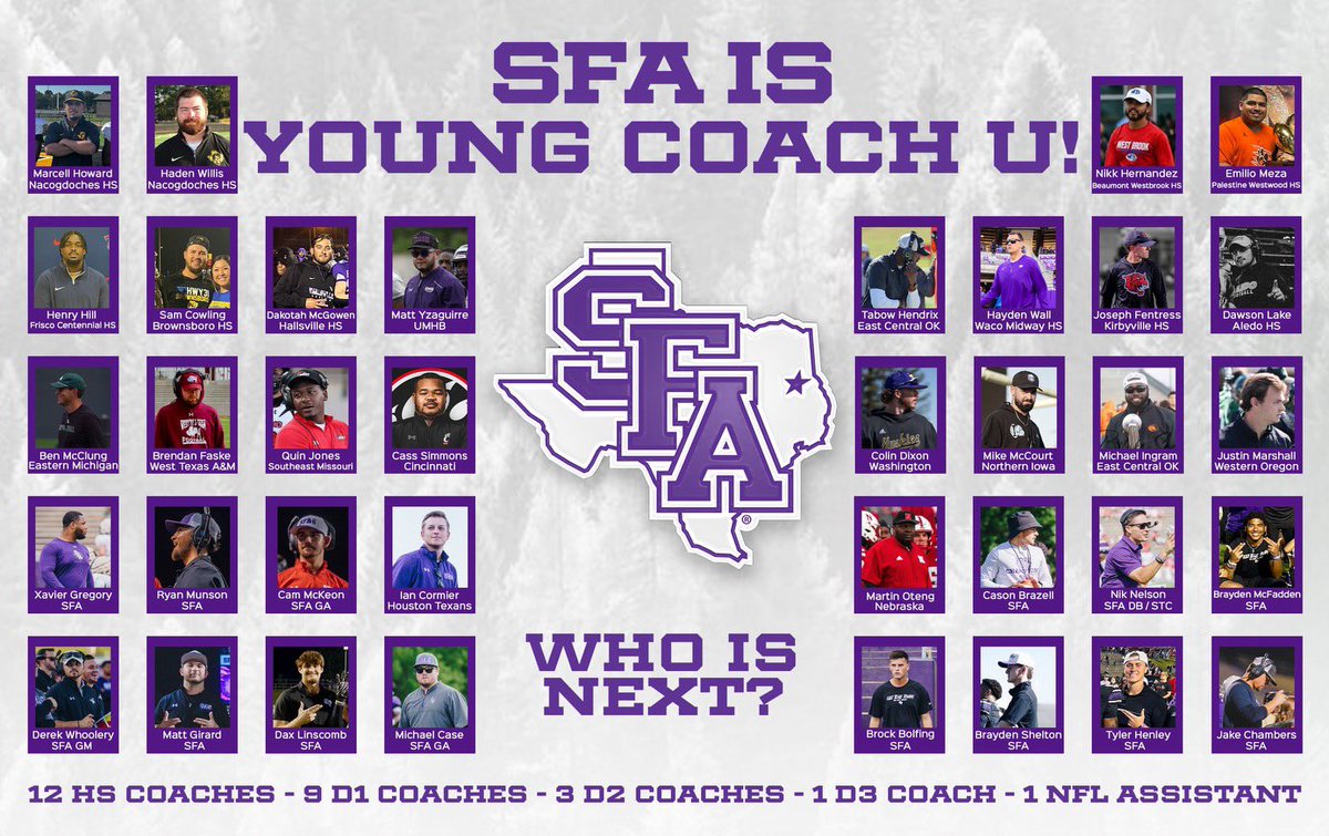 Nik Nelson (@coachniknelson) on Twitter photo Past, present and future - Every one of these guys started out working for free but hustled their butt off and has a career going for them now. 🌲🪓
Now searching for the next group of volunteers / student assistants / managers etc
Email me if interested
Nik.Nelson@sfasu.edu Past, present and future - Every one of these guys started out working for free but hustled their butt off and has a career going for them now. 🌲🪓
Now searching for the next group of volunteers / student assistants / managers etc
Email me if interested
Nik.Nelson@sfasu.edu