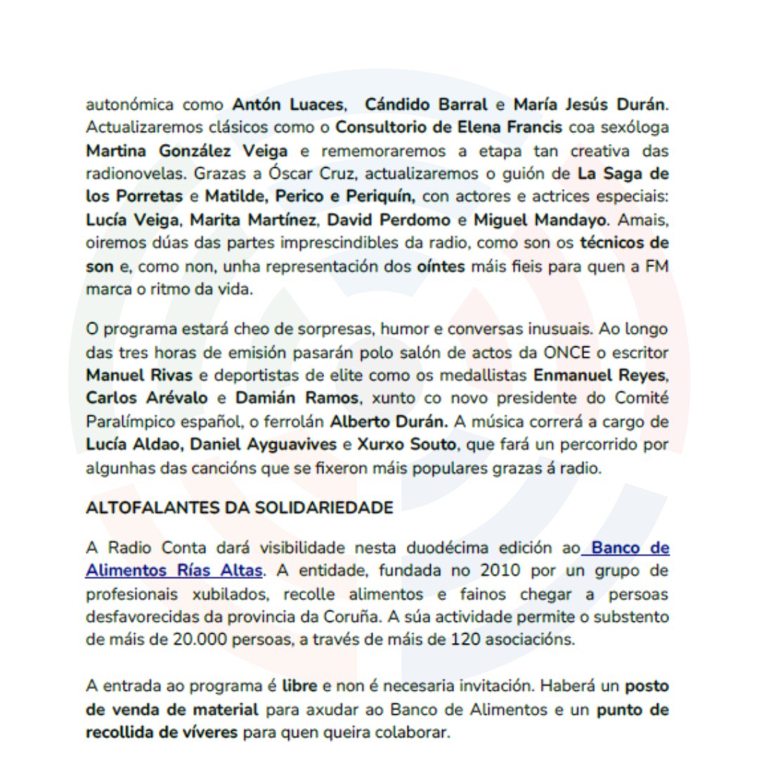 🤝 As radios da Coruña, de novo xuntas no programa especial #ARadioConta
🎉 O plan é completísimo... e de balde
📻Homenaxe á radio en favor do <a href="/Balrial/">Balrial</a> 
📆 Domingo, 29/12/24
🕓16h a 19h 
📌Salón de actos da ONCE ou na túa emisora favorita
🔁 Axúdasnos a difundir? 👇 🧵