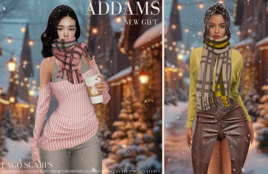 KawaiiFeedSL's tweet photo. Addams: Lago Scarf VIP Gift (group is free to join) @ Mainstore〡Taxi: https://t.co/dYIOqfgczG
#secondlife #metaverse #addams #vipgift #free #mainstore #kawaiifeed https://t.co/tKhXTC9swv