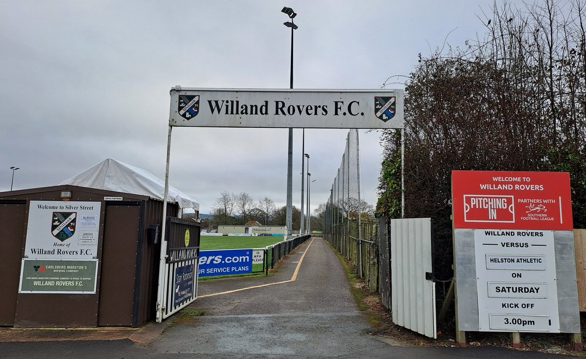 KevinHamblin17's tweet photo. Congratulations to @WillandRovers on their 4-0 home win v @HelstonAFC. Willand built on a 2-0 half-time lead, but Helston's attempt to get back into the game was scuppered when reduced to 10 men part way through the second half. A lovely Club &amp; venue to visit!
@SouthernLeague1 https://t.co/ab8tTMhISw