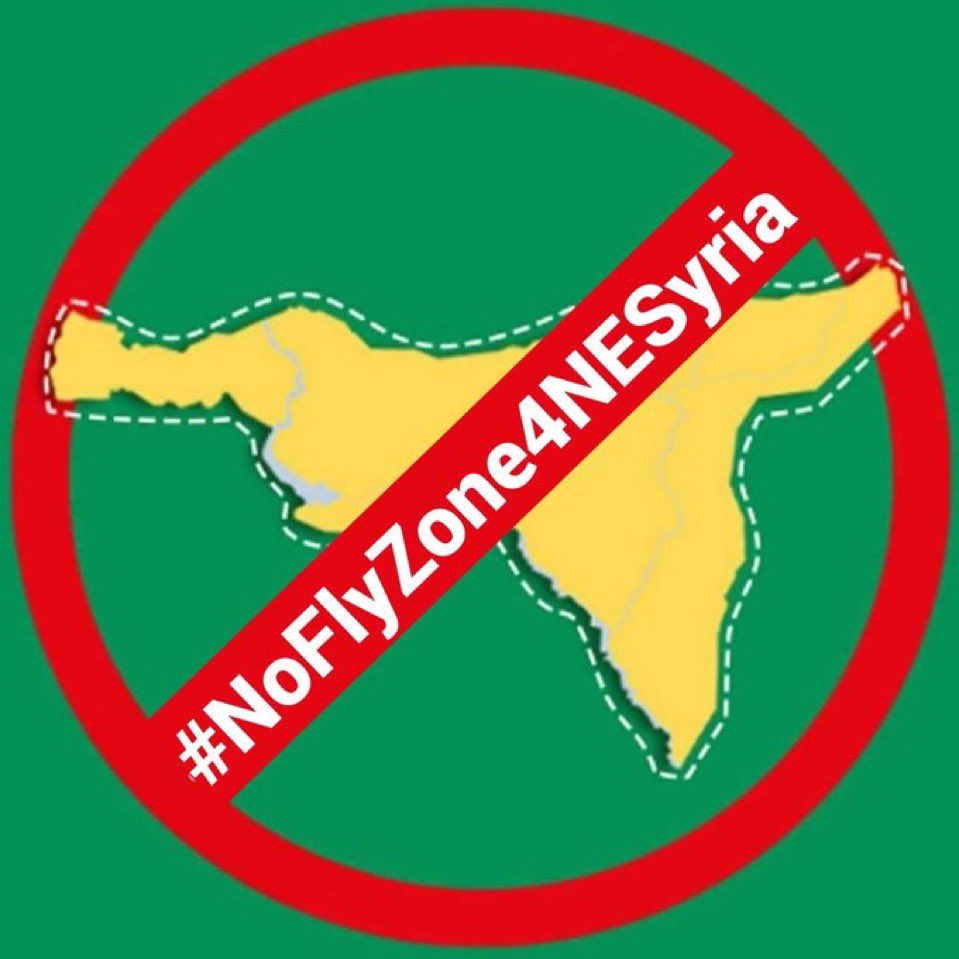 #NoFlyZone4Rojava 
#NoFlyZone4NESyria

Gegen die türkischen Luftangriffe &amp; Kriegsverbrechen gegen die Kurdinnen &amp; Kurden in Rojava/Südwestkurdistan (Nord- &amp; Ost-Syrien) braucht es eine internationale Flugverbotszone.

Die internationale Gemeinschaft ist nun gefragt &amp; muss handeln