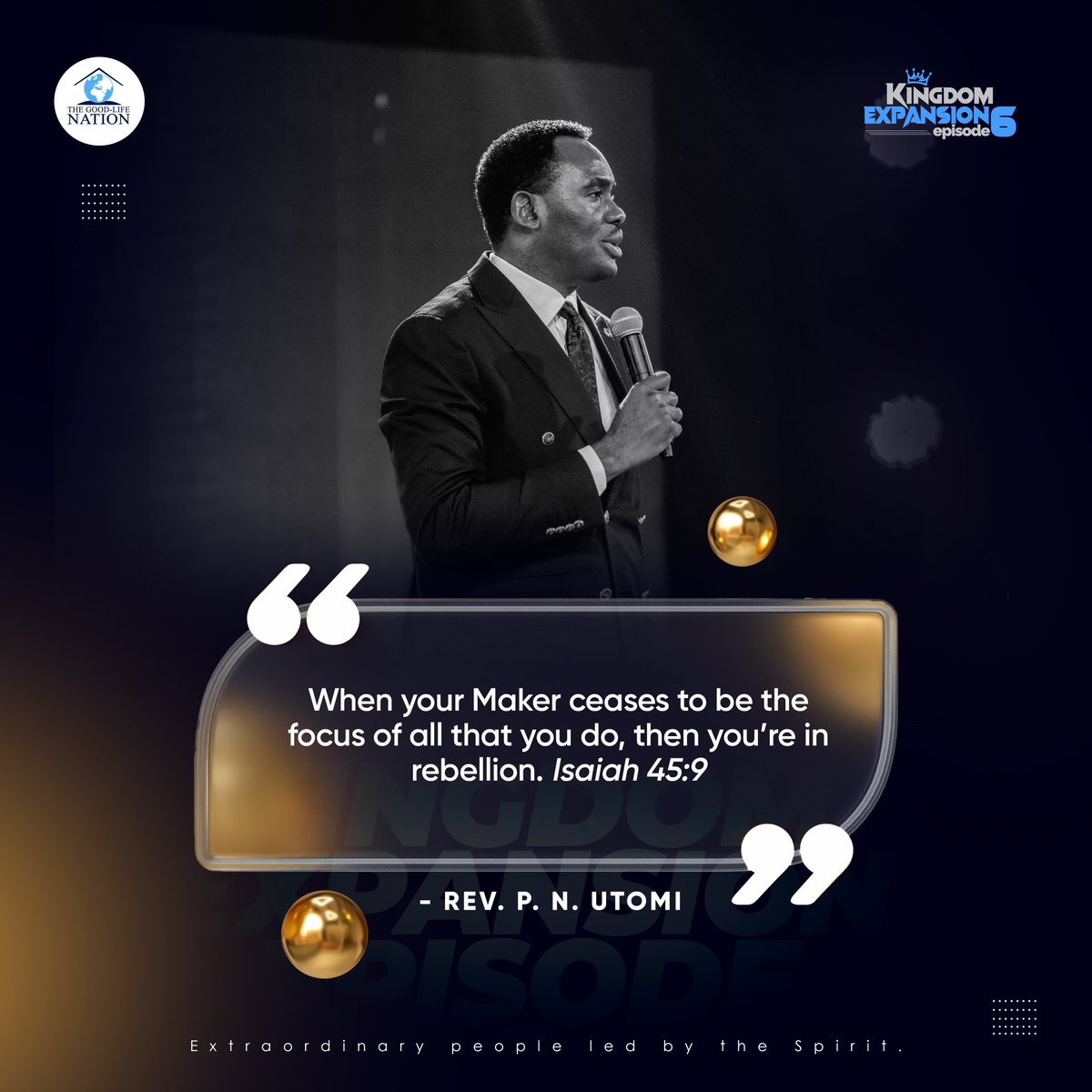 When your Maker ceases to be the focus of all that you do, then you’re in rebellion. Isaiah 45:9. -RPN

#RPN

#KingdomExpansion

Watch live, subscribe, like, and click 🔔