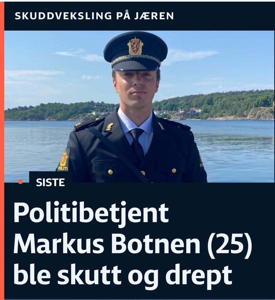 Forferdelig og dypt tragisk. En offentlig tjenestemann som holdt vakt mens vi satt trygt i hjemmene våre. En ung mann med hele livet foran seg. Jeg kan ikke engang forstille meg sorgen til familien 💔