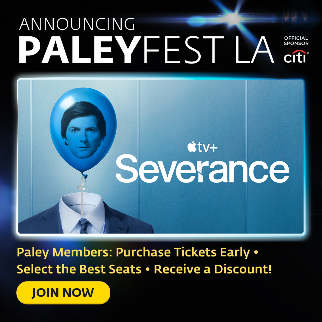 paleycenter's tweet image. PaleyFest LA is back starting with Apple TV+&apos;s Severance. Become a Paley Member for exclusive access to advance ticket sales for the best seats in the house. 
bit.ly/3PfD9Qh

Official Sponsor: @Citibank  

#PFLA #PaleyFest #Severance #AppleTV #AppleTVPlus @appletv