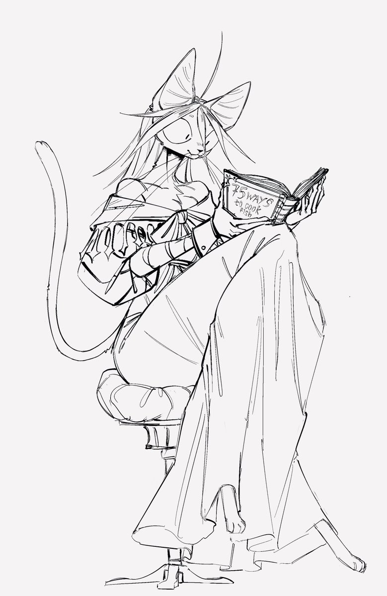 Some more sketches with kitty