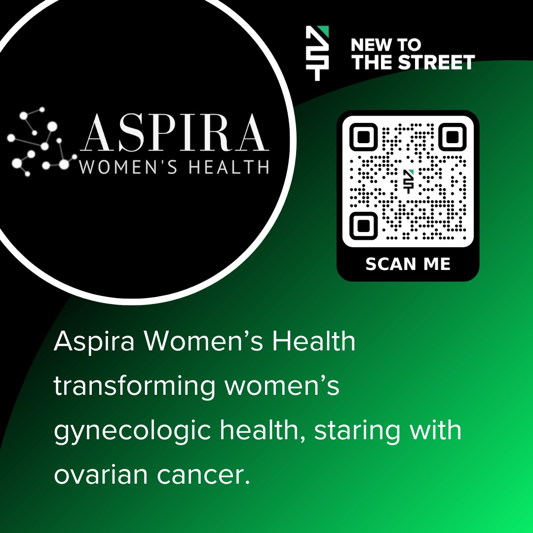 New to The Street (@newtothestreet) on Twitter photo 🌸 Empowering Women's Health 🌸
<a href="/AspiraWH/">Aspira Women's Health</a> is revolutionizing gynecologic care, starting with early detection and management of ovarian cancer. 💪✨ Transforming lives, one breakthrough at a time. <a href="/vincemedia1/">Vince Caruso</a>
Watch the full interview here⬇⬇⬇
youtube.com/watch?v=PcQZMN… 🌸 Empowering Women's Health 🌸
<a href="/AspiraWH/">Aspira Women's Health</a> is revolutionizing gynecologic care, starting with early detection and management of ovarian cancer. 💪✨ Transforming lives, one breakthrough at a time. <a href="/vincemedia1/">Vince Caruso</a>
Watch the full interview here⬇⬇⬇
youtube.com/watch?v=PcQZMN…