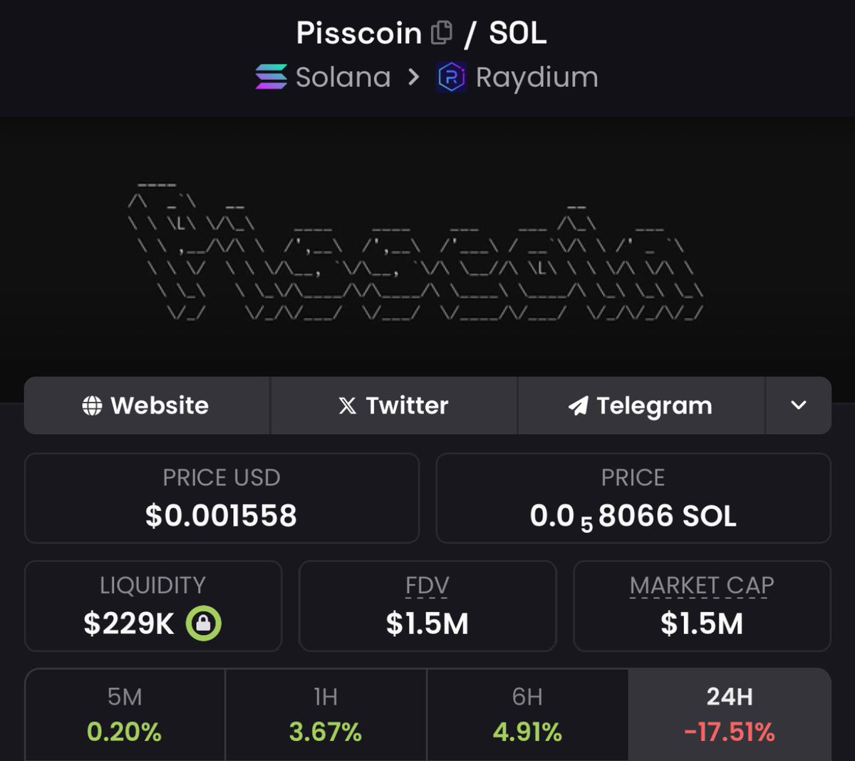 #FARTCOIN holders celebrating 1B MC

 While Chad #PISSCOIN enjoyers silently accumulate at 1.5m. 

Some of you never learned about the great flush and it shows.

5EqRDhtdM5We4a5oyLeebJz7LfsRyXMNC52DMNEhpump