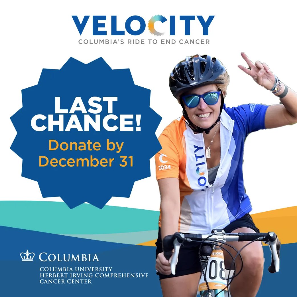 Velocity Ride (@velocity_ride) on Twitter photo Three days left to make an impact! Visit velocityride.org/donate to make a year-end gift by 12/31 and support Columbia’s Cancer Center. Your donation is 100% tax deductible and supports life-saving cancer research and care. #VelocityRide Three days left to make an impact! Visit velocityride.org/donate to make a year-end gift by 12/31 and support Columbia’s Cancer Center. Your donation is 100% tax deductible and supports life-saving cancer research and care. #VelocityRide