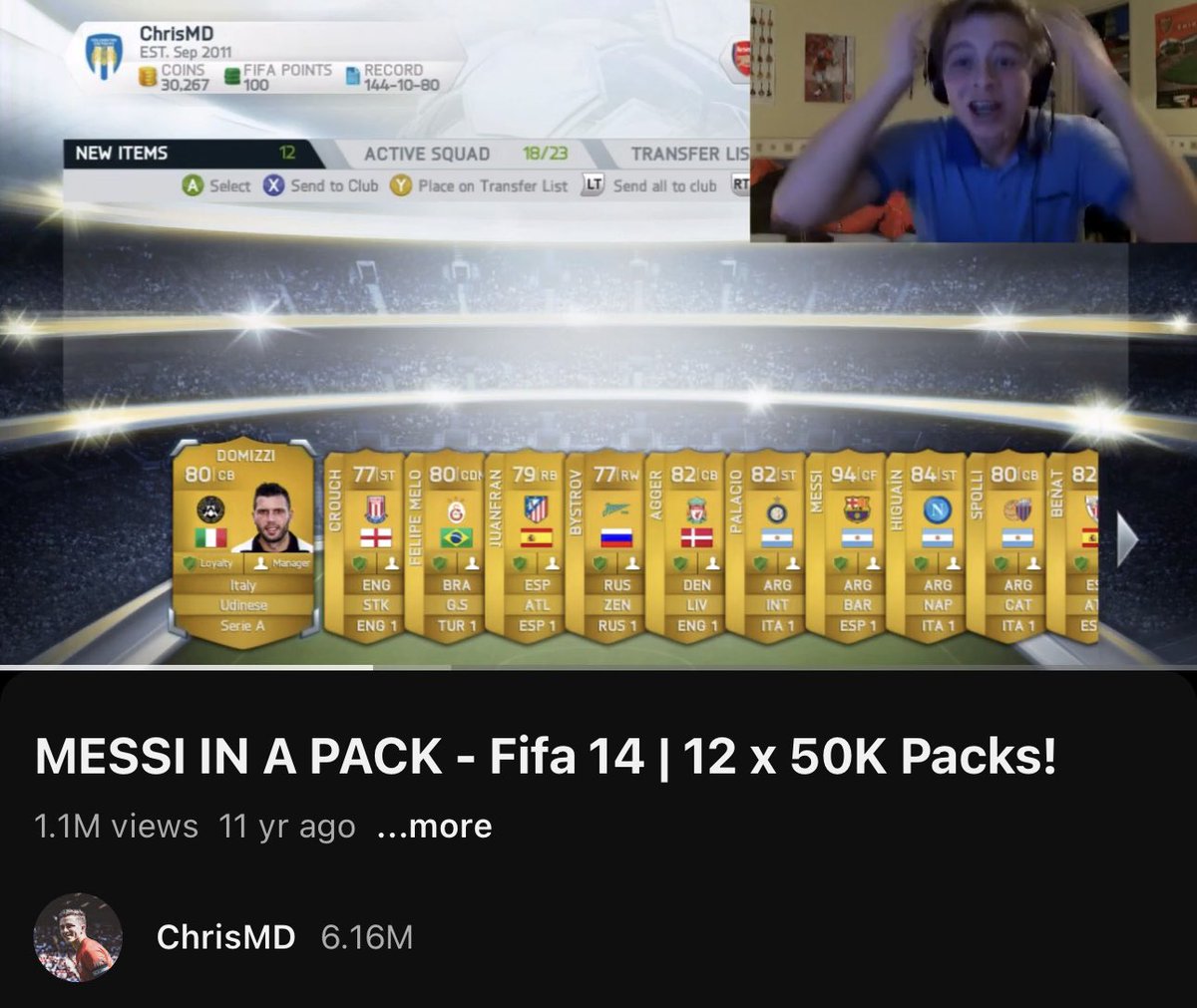chrismd10's tweet photo. YouTube has now been my full time job for 10 ridiculous years. From Fifa to football to Nerf Wars to Cristiano Ronaldo to Takeaways to Pub Golf, it’s been a decade I could never have dreamt of. 

It’s truly incredible to bump into people and hear that some of you have been watching for 10 years (I’m sorry for the 2014 videos) and I’ve loved growing my content as I’ve grown myself and you lot have too. Since beginning pressing record on a camcorder in my bedroom, I’ve now got an incredibly talented team who help me make content better than I ever could have, and I can’t wait to see what ridiculous concepts we come up with next. 

By my calculations, my legs should have at least another 15 years of free kicks in them, so I’m not going anywhere anytime soon. Thank you for everything and to the next 10 years x