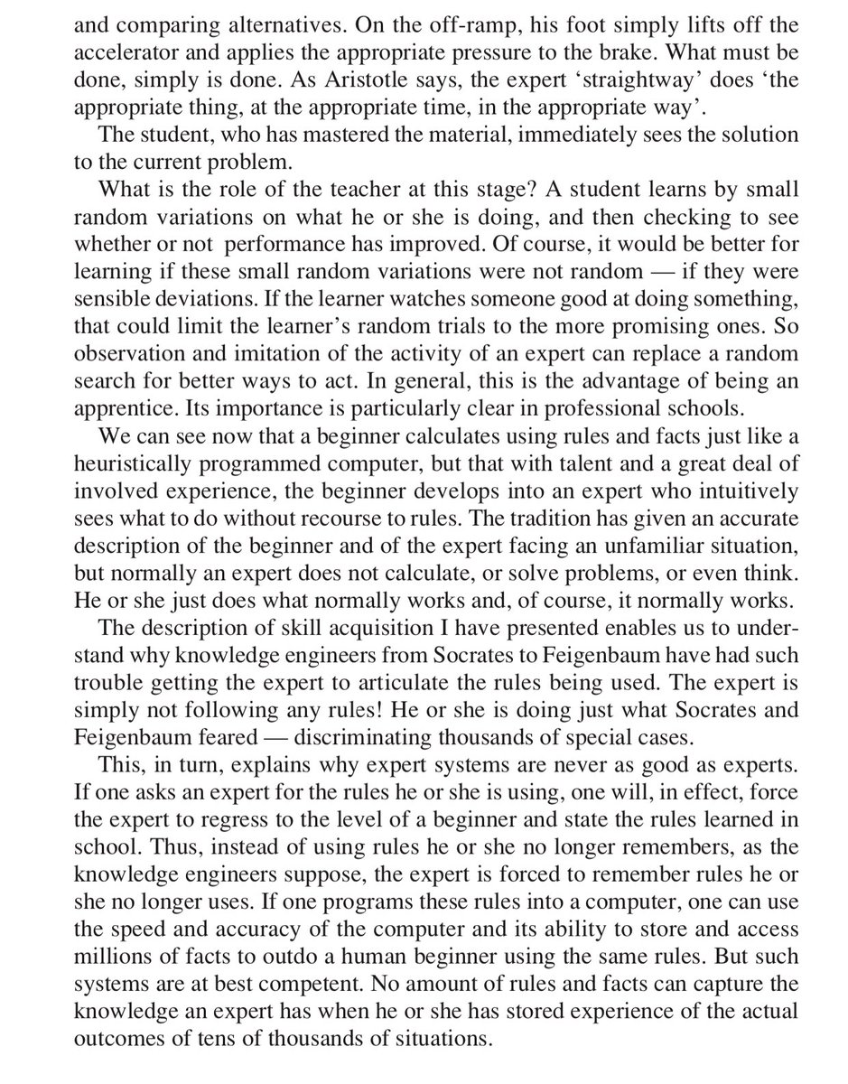 Reasoning AI models require training on human reasoning. One of the real gaps in pushing forward these models is going to be the old problem of how to figure out how to get experts to explain what they do.

AI keeps bumping up against our limited knowledge of how expertise works